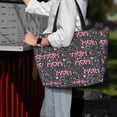 thumbnail image 3 of Japuie Lovely Mom Ever Print Large Capacity Beach Travel Bag,Waterproof Beach Totes Bags for Women Men,Foldable Pool Bag with Zipper, 3 of 5