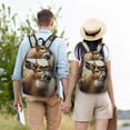 thumbnail image 6 of Lsque American Wildlife Deer Forest Pattern Canvas Daypack, Durable Backpack, High-quality Versatile Backpack,Vintage Compact Backpack-Small, 6 of 6