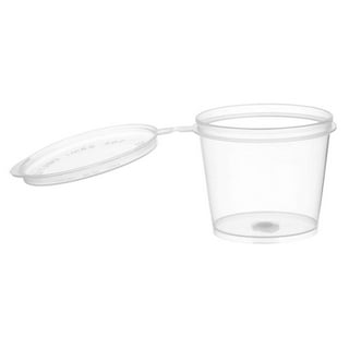 5.5oz Disposable Leak Proof Portion Plastic Containers with Hinged Lid –  EcoQuality Store
