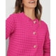 thumbnail image 5 of Cardigan de Punto PRETTYGARDEN para Mujer con Botones, Color Rojo Rosa XL, 5 of 6
