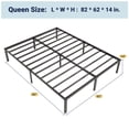 thumbnail image 4 of Allewie Queen Bed Frame, 14 inch Metal Platform Beds with Storage Space, No Box Spring Needed and Easy Assembly, Black, 4 of 10
