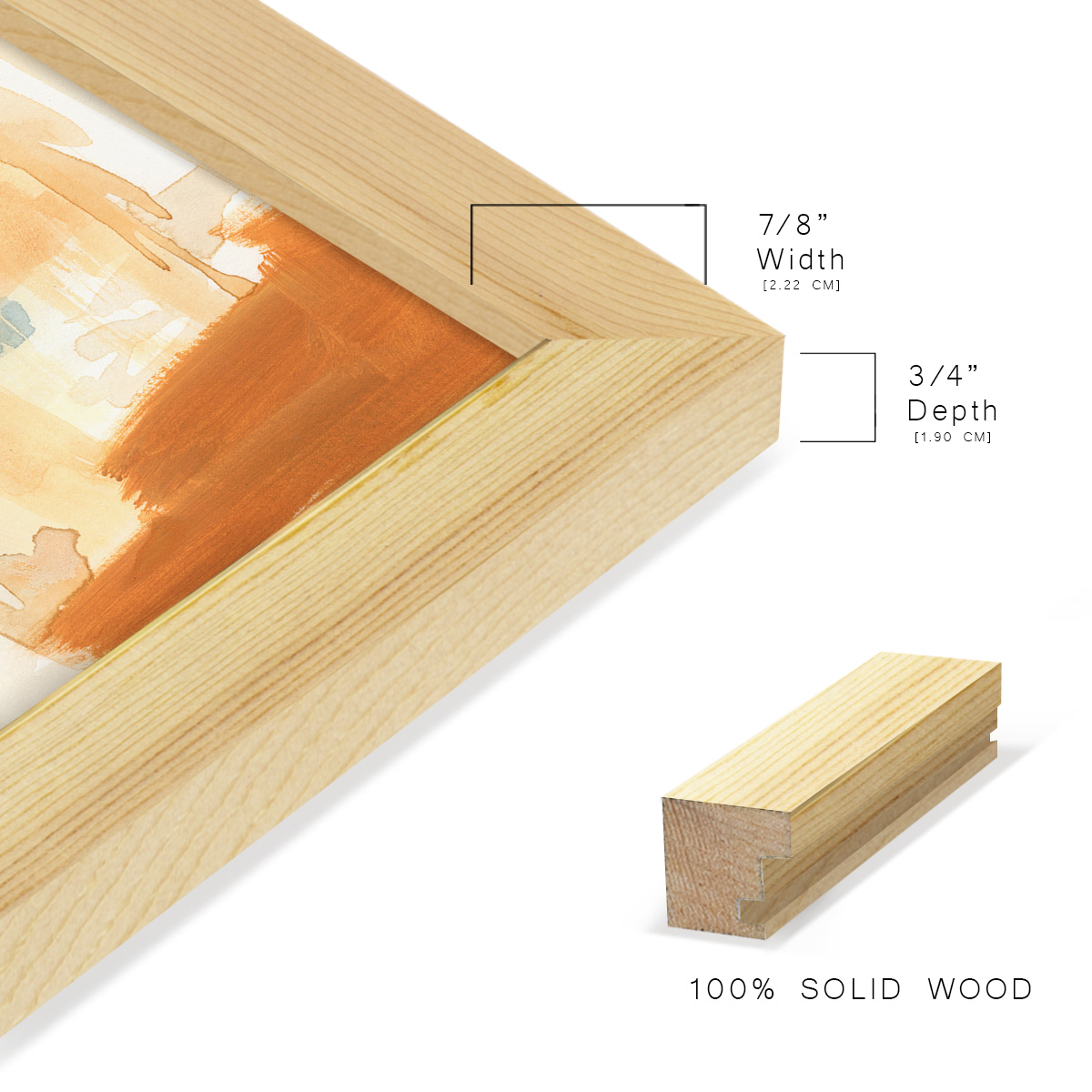 Seria IV - Framed Print w/glass - Natural Wood