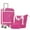Pink, variant on 3 Piece Luggage Set, 28 in Lightweight Carry on Luggage with Bags, Hardshell Expandable Suitcase with Spinner Wheel and TSA Lock, Vintage Suitcase Set for Travel, Black