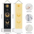 thumbnail image 4 of 2 Pcs Moon Phase Tapestry Sun Tapestry Black and Beige Bohemian Vertical Tapestry Wall Hanging Decor Star Sun, 4 of 9