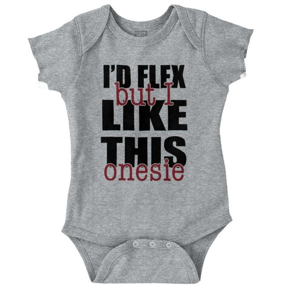 Brisco Brands Flex But I Like This One Piece Muscles Baby Bodysuits for Boys