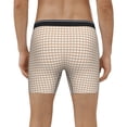 thumbnail image 2 of Men's Boxer Briefs, Brown Gingham Soft and Breathable Mens Underwear Boxer Briefs With Widen Waist, 2 of 5