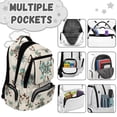 thumbnail image 6 of Yspwyqan Little Girls Horse Bow School Backpack, 17 Inch Casual School Bag, 600D Polyester Adjustable Straps Cow Print Kids Backpack for Preschool Kindergarten Hiking Travel, 6 of 7