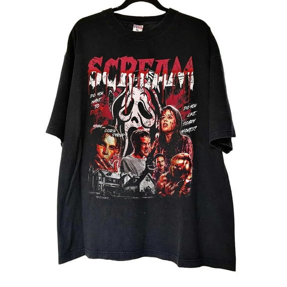 Vintage Halloween T-Shirt – Retro Spooky Season Graphic Tee – Horror Movie & Ghost Face Shirt for Men & Women