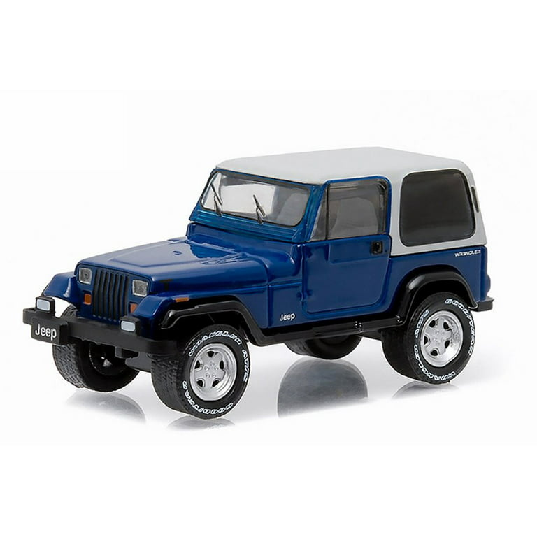 1990 Jeep Wrangler YJ, Blue - Greenlight 29830D - 1/64 Scale Diecast Model  Toy Car