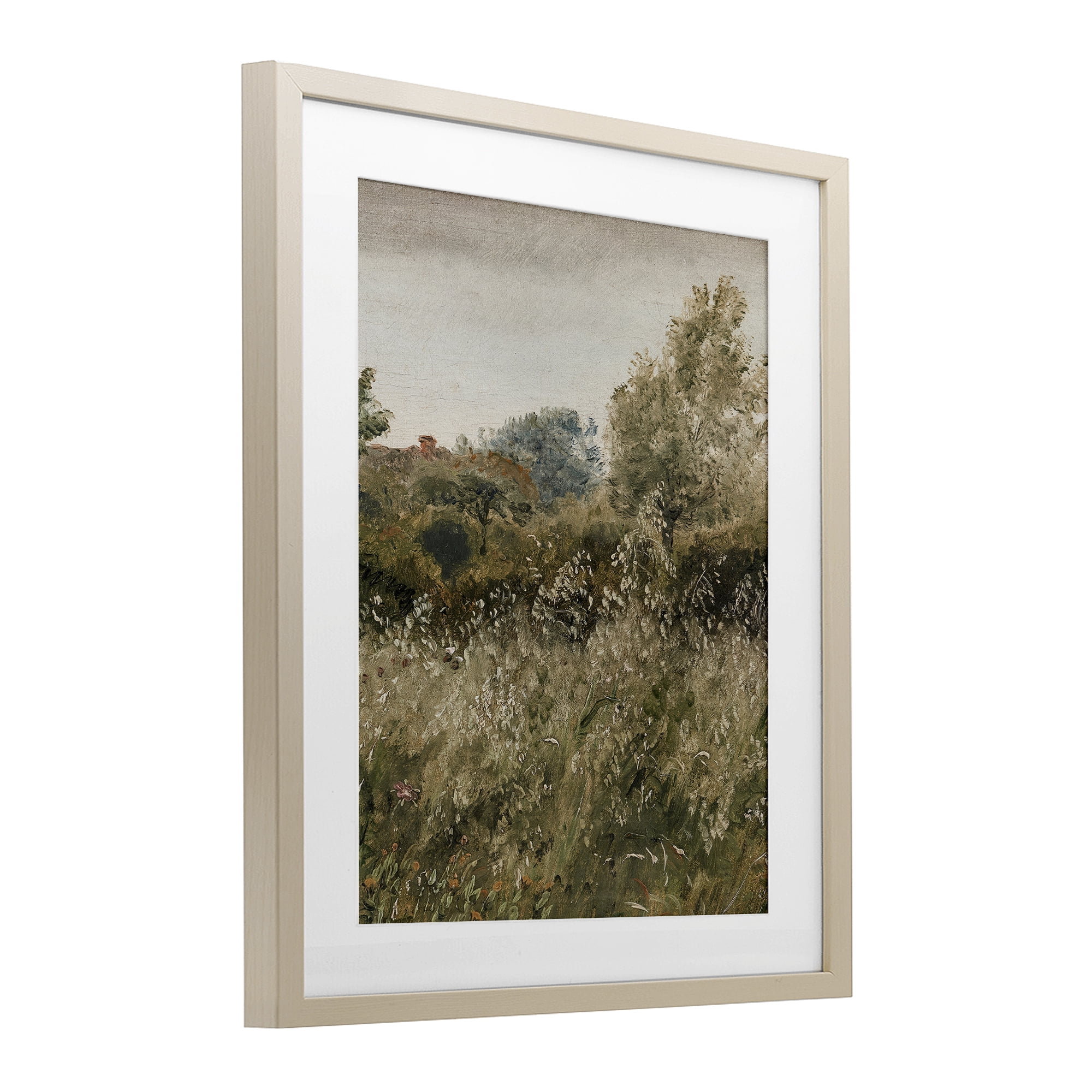 Thicket in Countryside Birch Framed Print Under Glass, design by Lettered and Lined