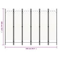 thumbnail image 4 of vidaXL 6-Panel Room Divider White 240x180 cm, 4 of 4