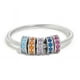 thumbnail image 2 of Anillo de circonita de color con cuentas de ansiedad giratorias de plata esterlina S925 Anillo de moda simple para mujer, 2 of 5