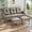 Gray, variant on Opohoro 72" Outdoor Patio Sofa with Cushions for Porch or Backyard, Brown/Gray