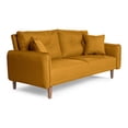 thumbnail image 3 of Sofá Cama De Lino Mostaza Modelo Brokman, 3 of 8