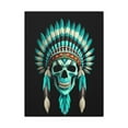 thumbnail image 4 of Lola Vegas Art – Human Skull Canvas Wall Art, Boho Feather Headdress, Gothic Aesthetic, Unique Home Decor – 12" x 16", 4 of 10