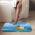 thumbnail image 4 of 1pc Rubber Duck in the Sea Absorbent Non-Slip Bathroom Thickened Flannel Rug Decor,Soft,Quick Drying,Suitable For Indoor/outdoor Use,Bathrooms,Bedrooms,Kitchens,Terrace,Laundry Rooms,16"x24", 4 of 9