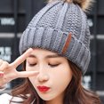 thumbnail image 4 of Gorro gorro snowski gorro de calavera de lana tejido de invierno, 4 of 5