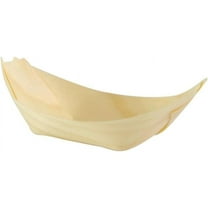 EcoQuality Mini Bamboo Wooden Boats, 2.7x1.7x0.75 Inch Disposable Serving Trays, Compostable and Eco Friendly for Appetizers, Sushi, Dipping Sauces, Samples, Catering, BBQs, and Parties (30)
