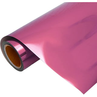 XSEINO Heat Transfer Vinyl, 12 x 50ft Pink HTV Vinyl Roll with Teflon for Shirts, Pink Iron on Vinyl Roll for Cricut & Cameo, Easy to Cut & Weed