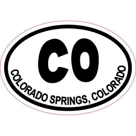 3in x 2in Oval CO Colorado Springs Sticker Travel Decal Hobby Stickers