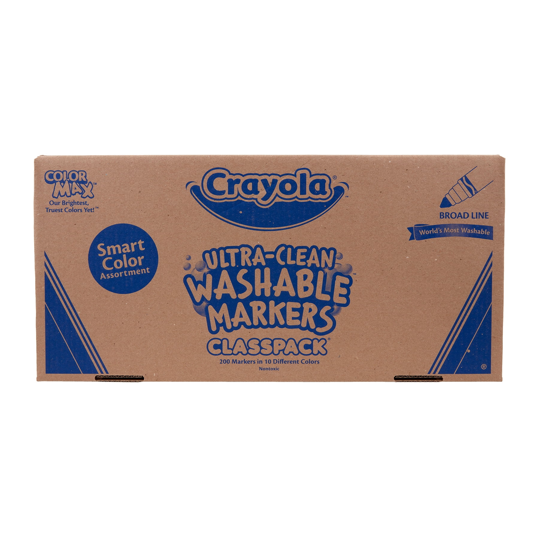 Crayola Ultra-Clean Washable Broad Line Markers, 200 Count