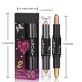 thumbnail image 2 of Double Head Highlighter Stick Shadow Nose Concealer Stick High Pearl Eyeshadow Beauty Eye Shadow Stick Makeup Cosmetics Eye Brightener Stick Rotatable Eye Shadow Pencil, 2 of 3