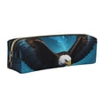 thumbnail image 1 of Balery Night Sky Forest Bald Eagle Estuche de Lápices de Cuero Impreso, Estuche para Suministros de Arte, Estuche de Lápices con Cremallera, Estuche de Almacenamiento de Papelería, 1 of 7