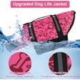 thumbnail image 2 of HAOCOO Dog Life Jacket Vest Saver Safety Swimsuit Preserver with Reflective Stripes/Adjustable Belt Dogs Pink Bone,L\u2026, 2 of 7