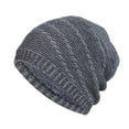 thumbnail image 2 of Dyfzdhu Men Women Hat Warm Chunky Cable Knit Hats Soft Stretch Thick Cute Knitted Cap for Cold Weather Pile Of Gray, 2 of 4