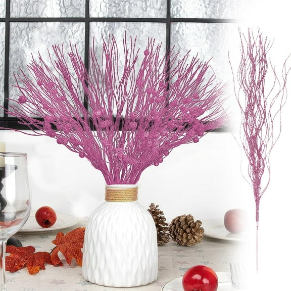 Fake Flower Bouquet Christmas Tree Decoration 5Pcs Christmas Tree Selection Of Friendly Artificial Christmas Tree Stuffing Sticks Brightly Colored Widely Used In Christmas Decoration,Pink Household I