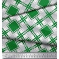 thumbnail image 3 of Soimoi Polyester Crepe Fabric Diagonal Check Print Fabric by The Yard 42 Inch Wide, 3 of 3