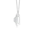 thumbnail image 2 of ANGARA Natural 0.11 Ct. Diamond Halo Pendant Necklace in Sterling Silver for Women with 18 Inch Chain, 2 of 10