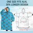 thumbnail image 4 of Oversized Wearable Blanket Hoodie,French Bulldog Sherpa Blanket Hoodie with Super Pockets,Super Warm Fuzzy Pullover for Women & Men, 4 of 6