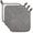 Gray, variant on DISEN Pot Holders Set for Kitchen Heat Resistant and Oven Hot Pads for Cooking Baking 4 Pack,Black