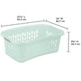 thumbnail image 3 of Sterilite HipHold Laundry Basket, 1.5 Bushel Plastic Clothes Hamper, Mint, 6 Pack, 3 of 9
