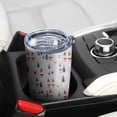 thumbnail image 5 of 20oz Tumblers Gray Christmas Gnome and Tree Pattern Stainless Steel Vacuum Insulated Double Wall Travel Tumbler Cups Mug with Lid and Straw,Cleaning Brush for Cold & Hot Drinks, 5 of 7