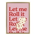 thumbnail image 5 of Kate and Laurel Sylvie Let Me Roll It Pink Red Framed Canvas Wall Art by Alli Standefer, 18x24 Bright Gold, Modern Casino Dice Art for Wall, 5 of 7