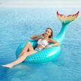 thumbnail image 3 of Piscina hinchable Jasonwell con forma de cola de sirena gigante, color verde, 3 of 8
