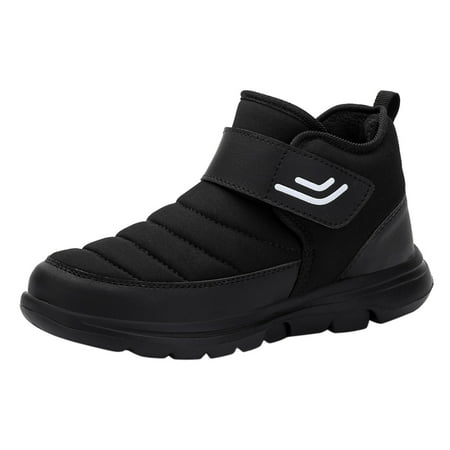 

Winter Waterproof -On Warm Ankle Chukka Boots Snow Loafers Couples Winter Fashion Warm High Top Snow Boots For Men Plus Cotton Thickened Casual Cotton Boots Cotton Shoes(Size:8ï¼