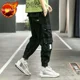 thumbnail image 3 of Pantalones de hombre color caqui Harem pantalones cargo apilados para hombres otoño sueltos Harajuku diseñador alta calidad talla grande moda ajuste regular, 3 of 5