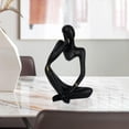 thumbnail image 4 of Estatua de abstracto, ahueca hacia fuera el ornamento creativo coleccionable decorativo escultura de s de resina para decoración bien Gloria  Figura Pensador abstracto, 4 of 9