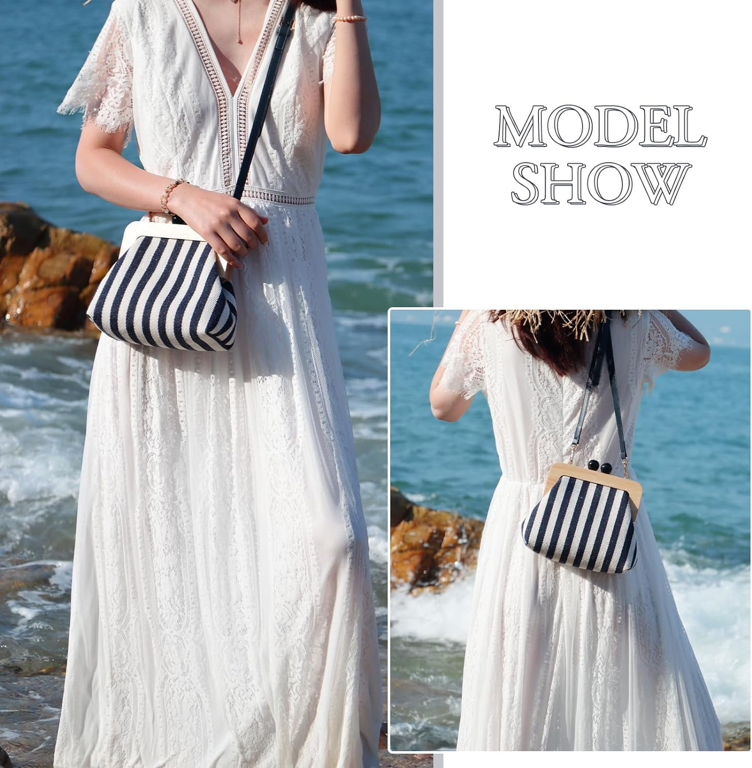 New Summer Purses for Women 2024,Beach Crossbody Bag for Summer Vacation,Canvas Woven Bag Clutch