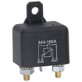 thumbnail image 1 of TICFOX Relé De Arranque Del Vehículo, Solenoide De Arranque 100A, Bobina De Latón De 4 Pines, Carcasa De PC De Alta Potencia, Relé De Cortacésped Para Automóvil DC24V, 1 of 14