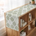 thumbnail image 6 of Table Runners 90 Inches Long Dress Scarves, Sage Green Geometric Farmhouse Coffee/Dining/Kitchen Table Runner for Living Room, Moroccan Chic Abstract Plaid Art 13x90 Inch, 6 of 9