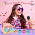 thumbnail image 4 of Mini Karaoke Machine for Kids, Birthday Gifts for 3 4 5 6 7 8 9 10 Year Old Girls, 2 Wireless Karaoke Microphones for Kids, Portable Bluetooth Speaker, Gifts for Girls, 4 of 8