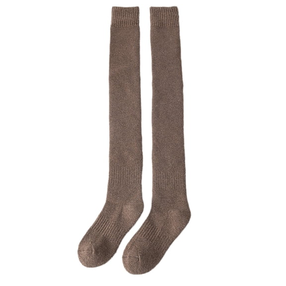 MZXELPRJD No Show Socks Womens 2 Pairs Wool Stockings Over The Knee Thickened Winter Woolen Warm Stockings Autumn Winter Woolen Coil High Stockings, Compression Socks