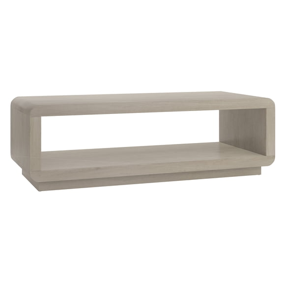 Evelyn&Zoe Modern/Contemporary 47.25" Wide Alder White Coffee Table