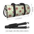 thumbnail image 4 of Xecao Lilies Flowers print Round Travel Duffel Bag is a foldable gym bag with an inner pocket, perfect for travel sports, 4 of 8