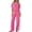 Pink, variant on 2 Piece Sets for Women Matching Sets Summer Outfits Resort Wear Short Sleeve Lounge Set Wide Leg Pants with Pockets