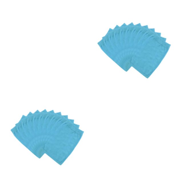 Bewildely filtro de malla herramienta de limpieza de red de nylon suministros de piscina prácticos filtros de polvo lavables de ahorro de Azul/10 Piezas 2piezas